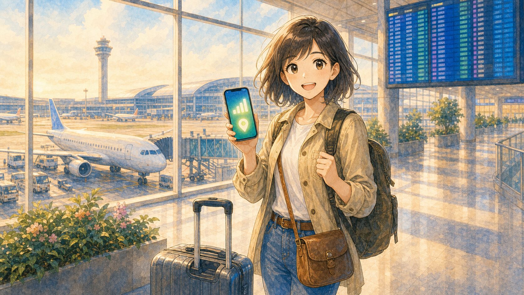 中国・北京でスマホ通信が使える様子